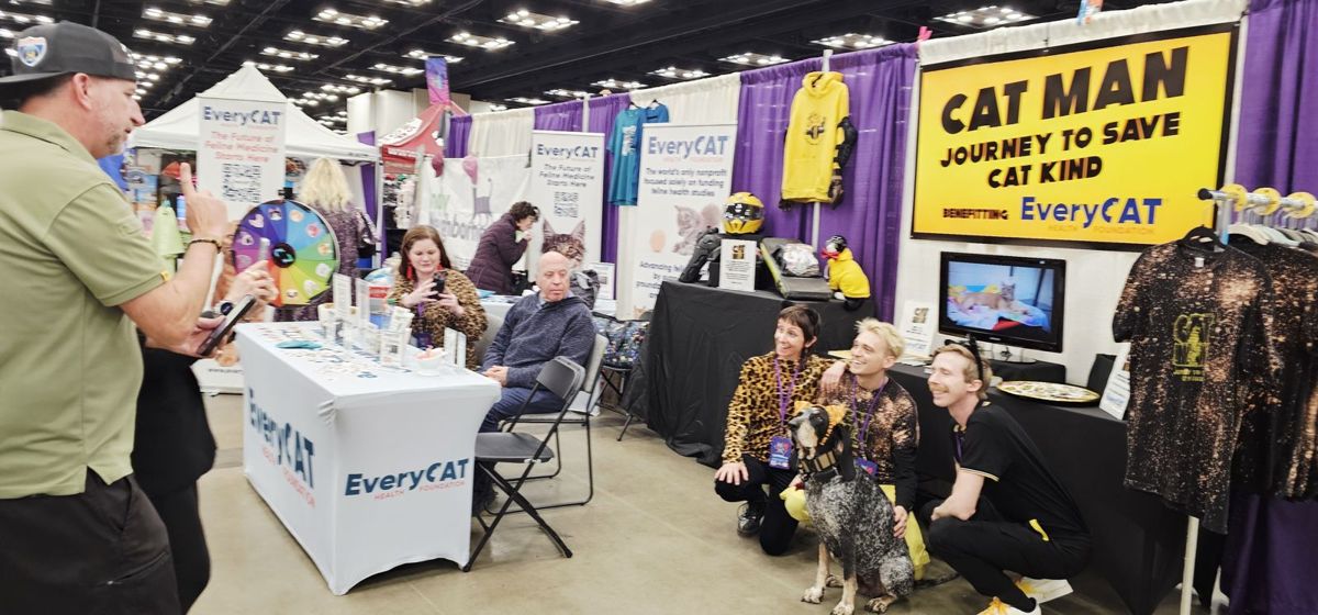 Attendees gathered at the EveryCat Health Foundation booth